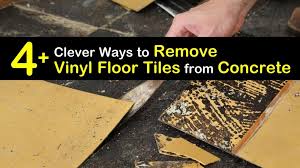 to remove vinyl floor tiles from concrete