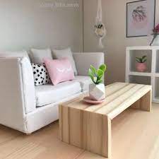 Low White Contemporary Coffee Table For
