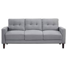 upholstered track arms tufted sofa set