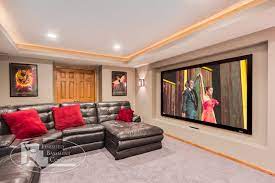 Basement Theater With Projector Tv