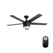 Dealnews finds the latest home depot ceiling fans deals. Home Decorators Collection Merwry 52 In Integrated Led Indoor Matte Black Ceiling Fan With Light Kit And Remote Control Sw1422mbk The Home Depot