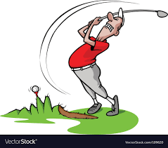 cartoon golfer royalty free vector