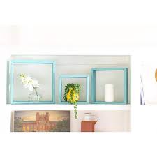 Wall Shelf Set Box Turquoise