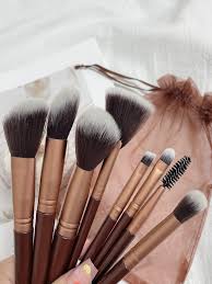 makeup brush set with mesh bag