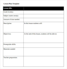Sample Blank Lesson Plan 10 Documents In Pdf