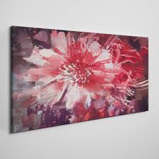 Abstract Flowers Plant Canvas Wall Art