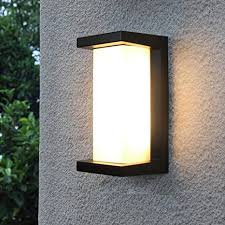 Shinbeam Outdoor Wall Porch Lights Led Wall Sconces Ip65 Waterproof Lighting Fixture 3 Color Changeable Wall Fixture Warm White Cold White And Nature White Color Black Amazon Com