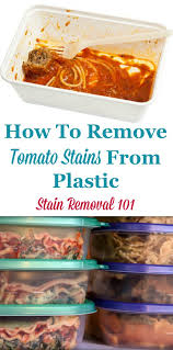 how to remove tomato stains from plastic