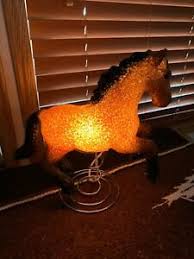Kage Company Melted Popcorn Plastic Rocking Horse Nightlight Lamp Retro Kitschy Ebay