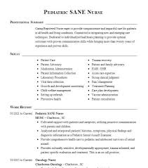 pediatric nurse objectives resume