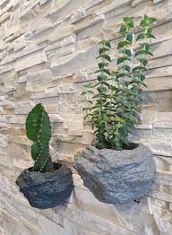 Large Wall Planter 22cm Granite Stone