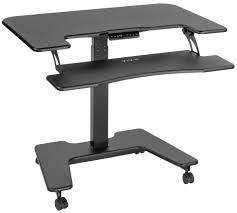 A standing desk is just the beginning of an active workspace. Vivo Black Electric Mobile Height Adjustable Two Platform Standing Desk Rolling Workstation 36 Desk V111vt Walmart Com Walmart Com