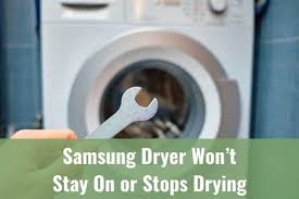 If your model does not have a digital display, it will display error codes as blinking lights instead. Samsung Dryer Won T Stay On Or Stops Drying Ready To Diy