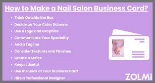 eye catching nail salon business card