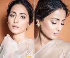 natural makeup look like hina khan