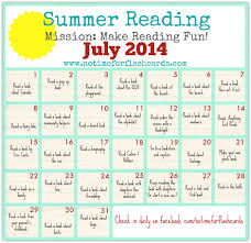 Summer Reading Calendar Free Printables No Time For