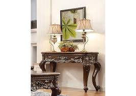 antique gold brown console table