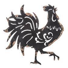 black rooster metal wall decor hobby