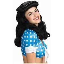 Details About 40s Glam Wig Bettie Page Rockabilly Costume Accessory Adult Halloween