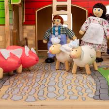 tidlo wooden cobblestone farm toy