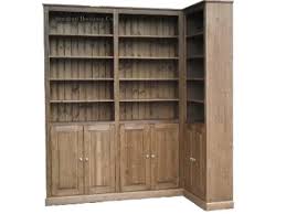 8ft Tall 3 Bay Library Corner Bookcase