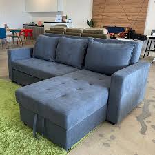 westwell l shape storage sofa bed grey