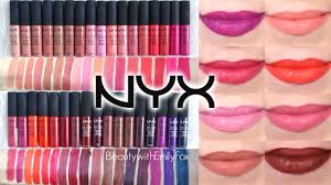 Nyx Soft Matte Lip Cream Lip Swatches All Shades