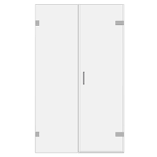 frameless large recess shower doors