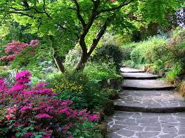 spring garden garden stairs spring
