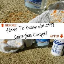 how to get hot wing sauce out of carpet