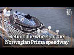 Go-Kart racing on board new cruise ship Norwegian Prima | nzherald.co.nz -  YouTube