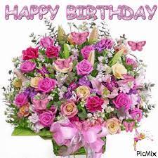 Happy birthday with flowers flower nature meadow. Happy Birthday Flowers Gif Tenor Gif Keyboard Bring Personality To Your Conversa Happy Birthday Bouquet Happy Birthday Flowers Gif Birthday Flowers Bouquet