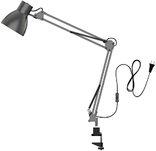 Tojane Swing Arm Desk Lamp Architect Table Clamp Mounted Light Flexible Arm Drawing Office Studio Table Lamp Grey Metal Finish Amazon Com