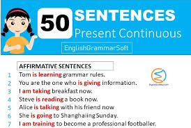 The simple present tense, also known as present indefinite tense, is used to express an action in present time which is usually done on a regular basis. 50 Sentences Of Present Continuous Tense Englishgrammarsoft