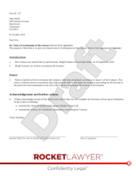 letter ending a contract template