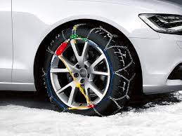 how to fit snow chains on car tyres