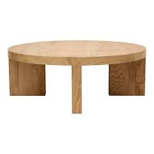 Oregon Blonde Round Coffee Table By Moe