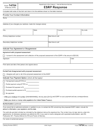 An irs letter will typically include your name, address, and. Irs Form 14764 Download Fillable Pdf Or Fill Online Esrp Response Templateroller