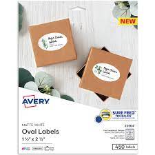 avery easy l oval labels 22564 2