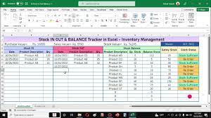 inventory control template in excel
