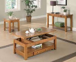 oak finish modern lift top coffee table
