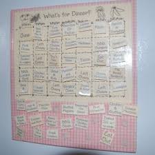 Interchangeable Monthly Dinner Chart Using Velcro This Is