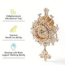 3d Wooden Puzzle Vintage Wall Clock