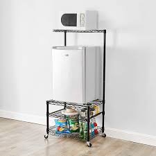 Retro mini refrigerator with dual door and true freezer in black. Amazon Com Suprima Portable Mini Fridge Organizer Home Kitchen