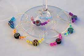 wine glass charms to make or