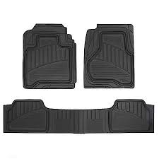autocraft ford chevy dodge truck floor mat black rubber heavy duty semi tailor made trim to fit 4 pc ac4573b