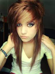 Vibrant two toned curly hair. Emo Hair Girl Long Emo Haircut Color Ideas Picture Hair Style Emo Hair Styles Emo Emohair Emostyles Emohairstyles H Long Hair Styles Emo Hair Emo Haircuts