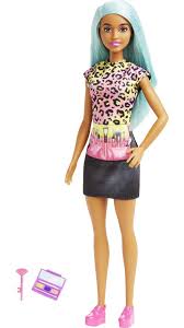 barbie makeup artist doll with teal