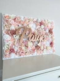 Flower Wall Name Sign Teen Girl Room