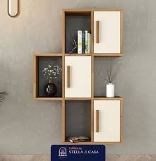 Wooden And White Shelving Units Stella